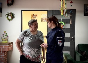 Policja, KPP Ostróda, spotkanie policjantów z członkami Klubu Seniora w Dylewie